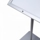A3 Black Bistro Menu Stand with Brandable Header - Inside & Covered Outside Use