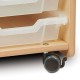 Single Column Classroom Tray Storage Unit with Storage Trays