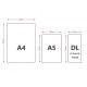 Clear Wall Mounted Literature Holder  - Leaflet Sizes: A4 / A5 / DL