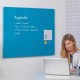 Coloured Glass Magnetic Writing Board with Chrome Wall Fixings