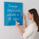 Coloured Glass Magnetic Writing Board with Chrome Wall Fixings