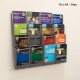 Coloured Wall Mounted Literature Holder  - Leaflet Sizes: A4 / A5 / DL
