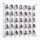 Crystal Staff & Class Pupil Photo Board with 35 Pockets