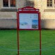 Cyclone Post Mounted Noticeboard with Printed Header & Painted Frame