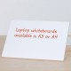 Laptop Whiteboards in Sizes A4/A3 - 6 Pack