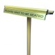 Maitre'd Scroll Menu Stand with Message Plate Printed with Your Text