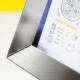 6 x A4 Premium Stainless Steel Menu Display Case
