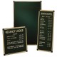 Grooved Felt Welcome Board Wall Mounted with Satin Silver Frame