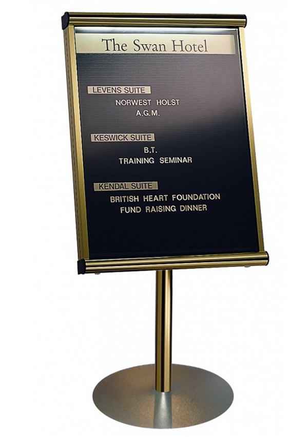 Deluxe tamperproof stand mounted Foyer Board White Light Display