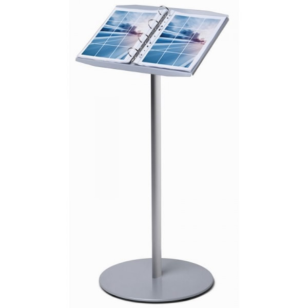 Premium A4 Ringbinder Brochure Stand White Light Display
