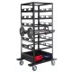 18 Post Horizontal Storage Cart for Queue Barriers