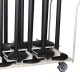 18 Post Vertical Storage Cart for Queue Barriers