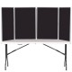 PVC Framed 4 Panel Table Top Display with Fabric to Both Sides