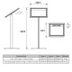 Bistro Menu Display Stand for Internal & Covered Outside Use