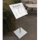 A3 Black Bistro Outside Menu Display Stand with Printable Header