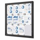 Interior/Sheltered Exterior Magnetic Black Framed Noticeboard