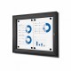 Interior/Sheltered Exterior Magnetic Black Framed Noticeboard