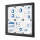 Interior/Sheltered Exterior Magnetic Black Framed Noticeboard