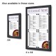 Bistro Black Menu Case with Logo Header for Indoor & Covered Outdoor Use