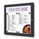 Bistro Black Menu Case with Logo Header for Indoor & Covered Outdoor Use