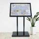 8 x A4 Black Star XXL Menu Display Stand