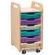 2 Column Classroom Storage Unit with Optional Storage Trays