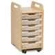 Single Column Classroom Tray Storage Unit with Storage Trays