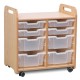 2 Column Classroom Tray Storage Unit with Storage Trays