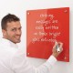 Coloured Glass Magnetic Writing Board with Chrome Wall Fixings