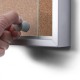 Sliding Door Cork Noticeboard with Toughened Safety Glass