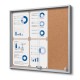 Sliding Door Cork Noticeboard with Toughened Safety Glass