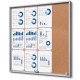 Sliding Door Cork Noticeboard with Toughened Safety Glass