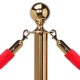 RopeMaster Ball Top Rope Barrier Post in Stainless Steel or Brass