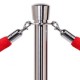 RopeMaster Crown Top Rope Barrier Post in Stainless Steel or Brass