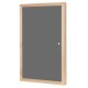 Lockable Beech Wood Effect Felt Noticeboard