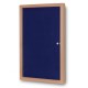 Lockable Beech Wood Effect Felt Noticeboard