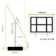 2 x A3 / 4 x A4 Freestanding LED Window Display with Bevel - available in White or Black