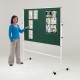 Fire Retardant Double Sided Mobile Noticeboard