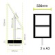 2 x A3L Freestanding Light Panel - Without Bevel