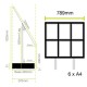 6 x A4P Freestanding Light Panel - Without Bevel
