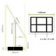 2 x A3L + 4 x A4P Freestanding Light Panel - With Bevel
