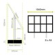 8 x A4P Freestanding Light Panel - Without Bevel