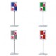 A2 Pole Mounted Lockable Felt Showcase