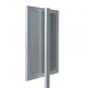 A2 Pole Mounted Lockable Magnetic Dry Wipe Showcase