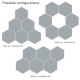 Eco-Friendly Hexagonal Noticeboard Tiles - Pack of 6