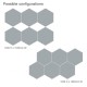 Eco-Friendly Hexagonal Noticeboard Tiles - Pack of 6