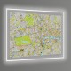 1500 x 1000mm LED Illuminated Wall Map | Price Includes Full Colour Printed OS Map