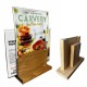 Curved Top Twin Panel Wooden Menu Holder