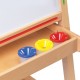 Double Sided Mobile Easel with Whiteboard & Chalkboard