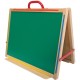 Double Sided Desktop Easel with Whiteboard & Chalkboard